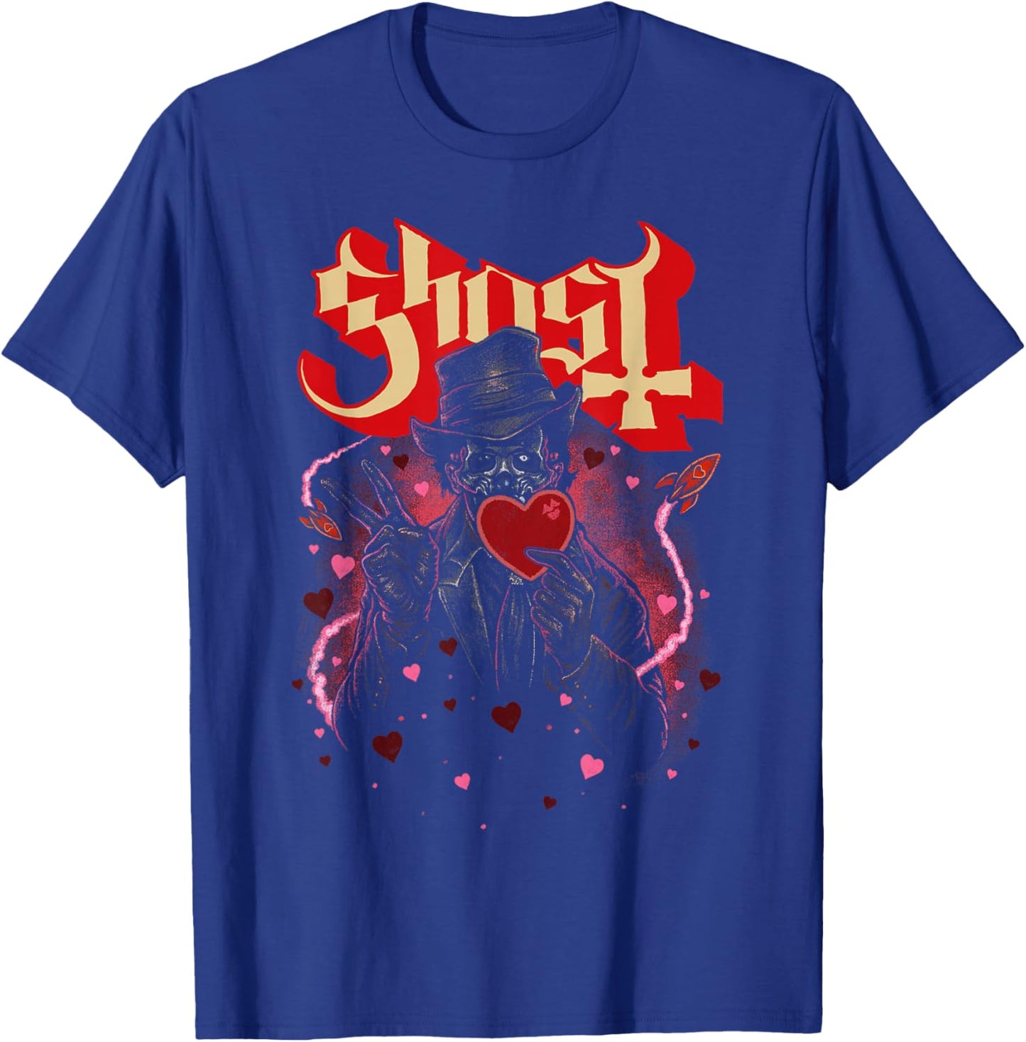 Ghost Valentine's with Rockets T-Shirt - T-Shirt | Royal
