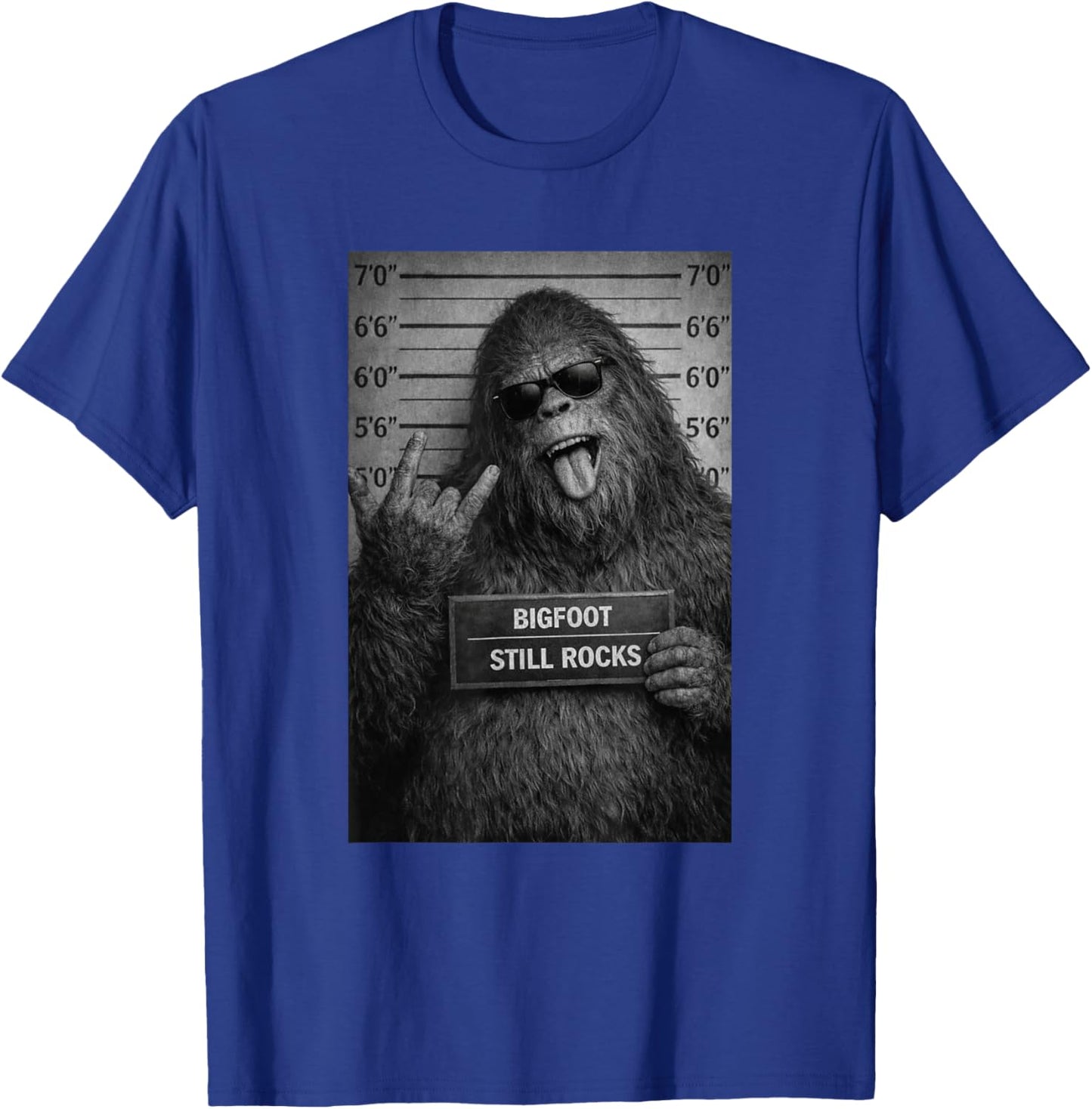 Bigfoot Rock Humor Cryptid Design T-Shirt - T-Shirt | Royal