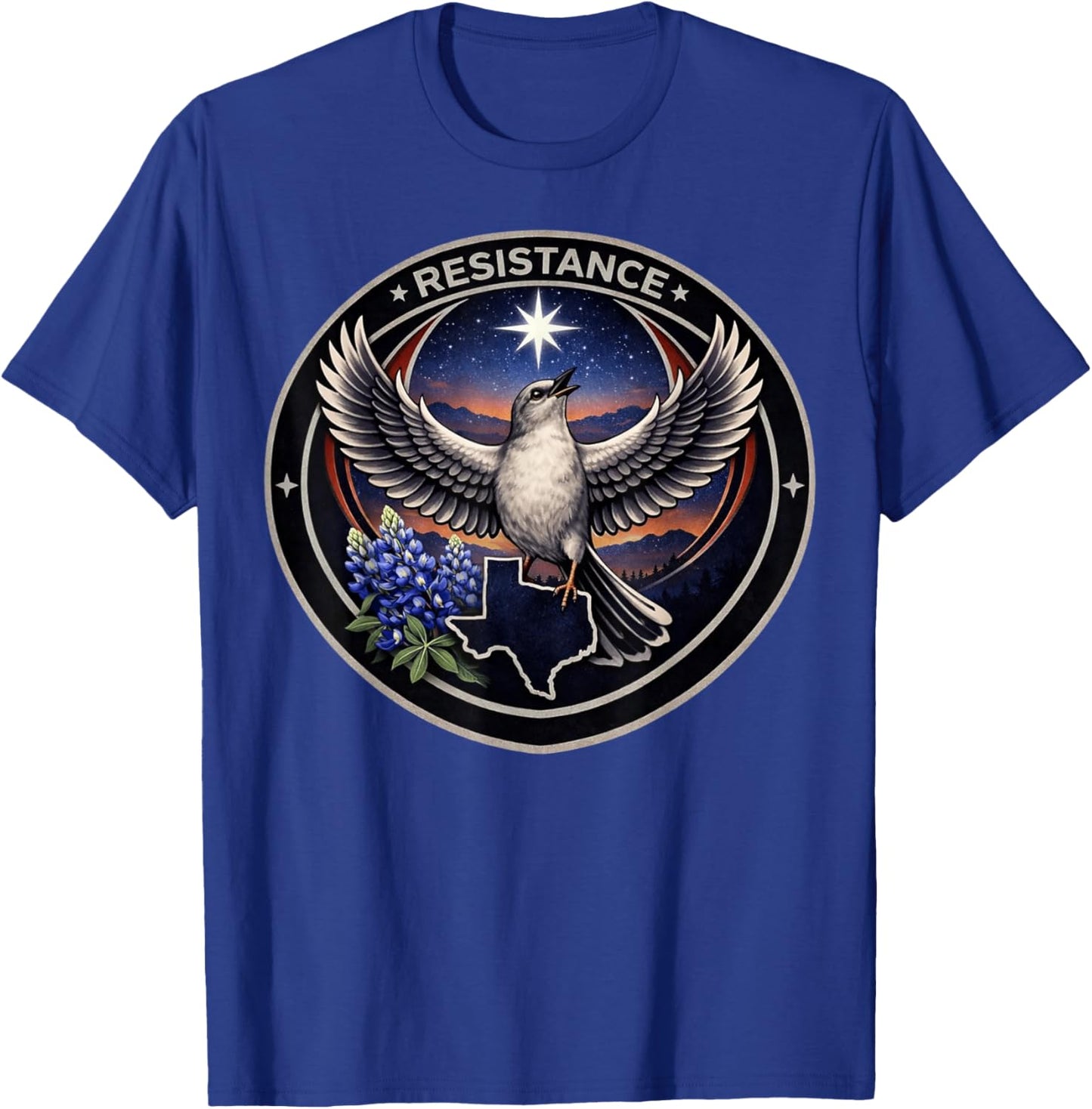 Texas TX Rebel Bird Alliance Resistance No Kings 2026 T-Shirt - T-Shirt | Royal