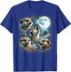 Howling Meerkats Vintage 90s Retro Moon Graphic T-Shirt - T-Shirt | Royal