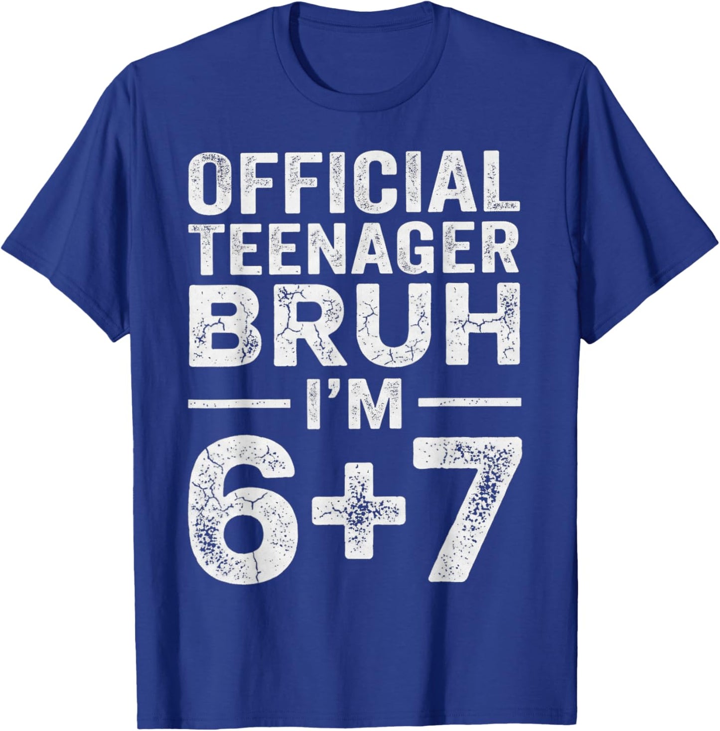 13th Birthday Boys Official Teenager Six Seven Meme Birthday T-Shirt - T-Shirt | Royal