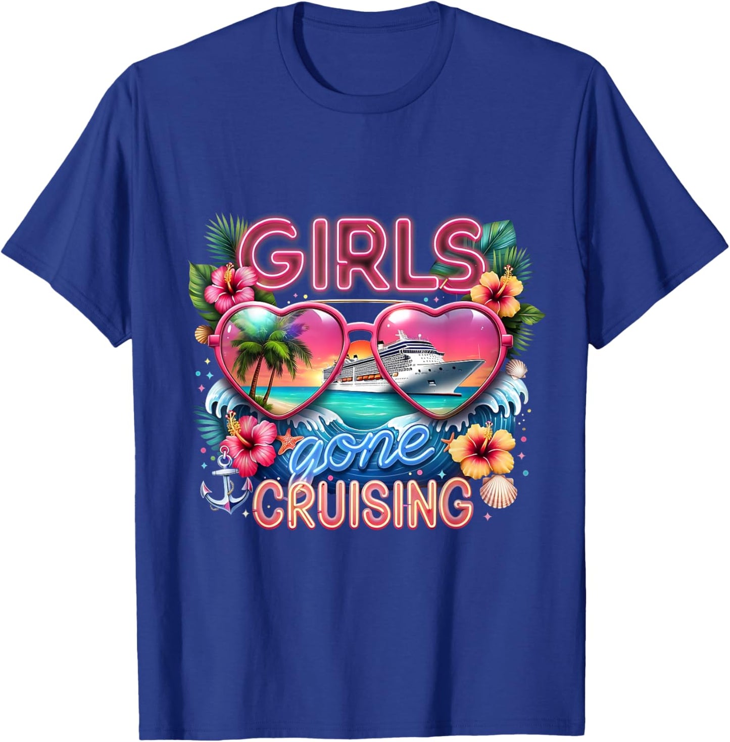 Girls Gone Cruising 2026 Tropical Trip T-Shirt - T-Shirt | Royal