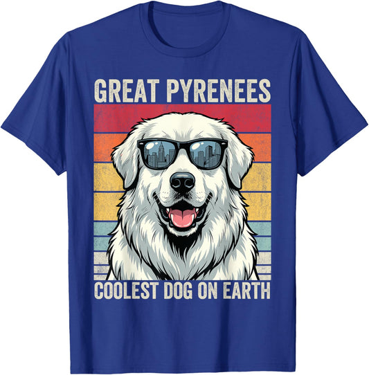 Great Pyrenees Dog with Sunglasses, Great Pyrenees T-Shirt - T-Shirt | Royal
