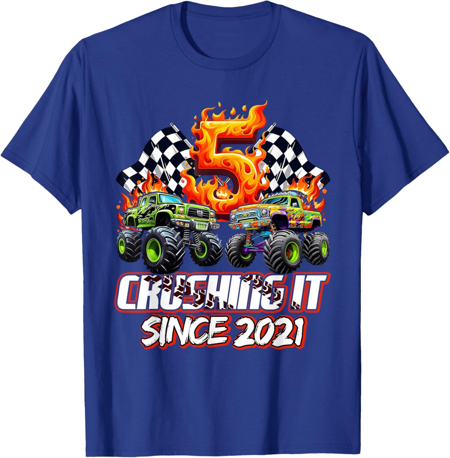 Boys 5th Party Born 2021 T-Shirt - T-Shirt | Royal