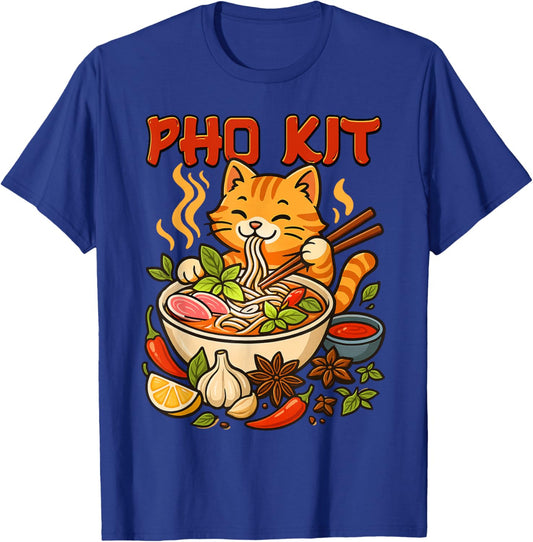 Pho Kit Mariners Cat Funny Meme Official T-Shirt - T-Shirt | Royal