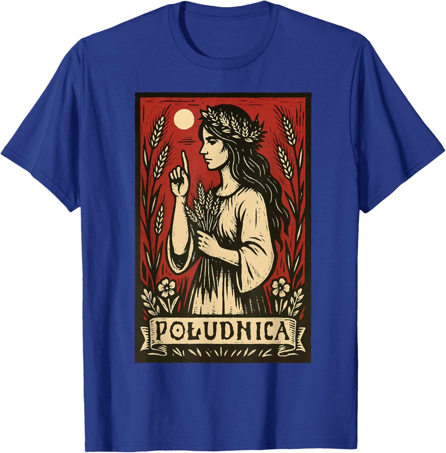 Poludnica Slavic Folk Pagan Myth Witch Art T-Shirt - T-Shirt | Royal