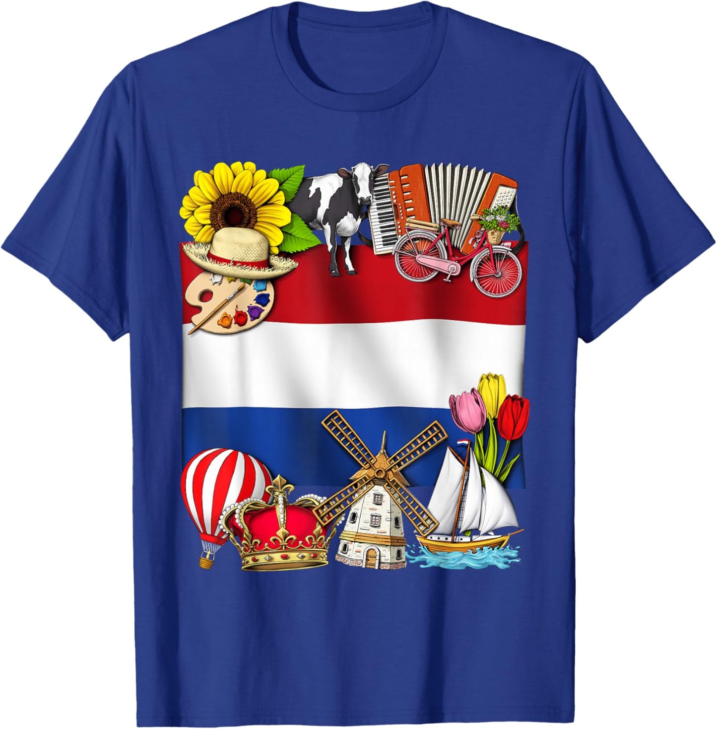 Netherlands Flag Dutch Heritage Holland Proud Dutch T-Shirt - T-Shirt | Royal