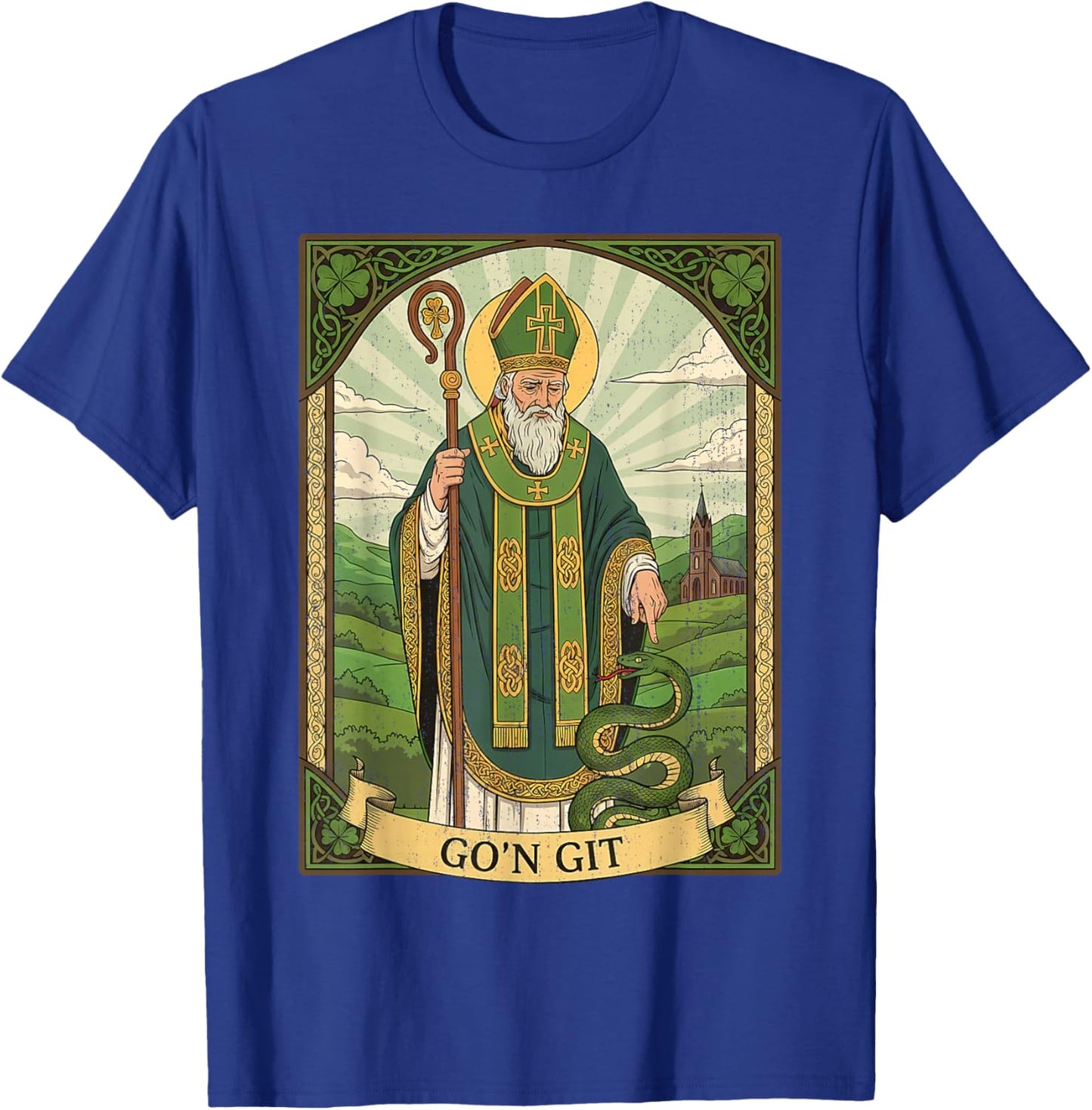 St Patricks Day Tarot Card Go'n Git Funny St Patrick T-Shirt - T-Shirt | Royal