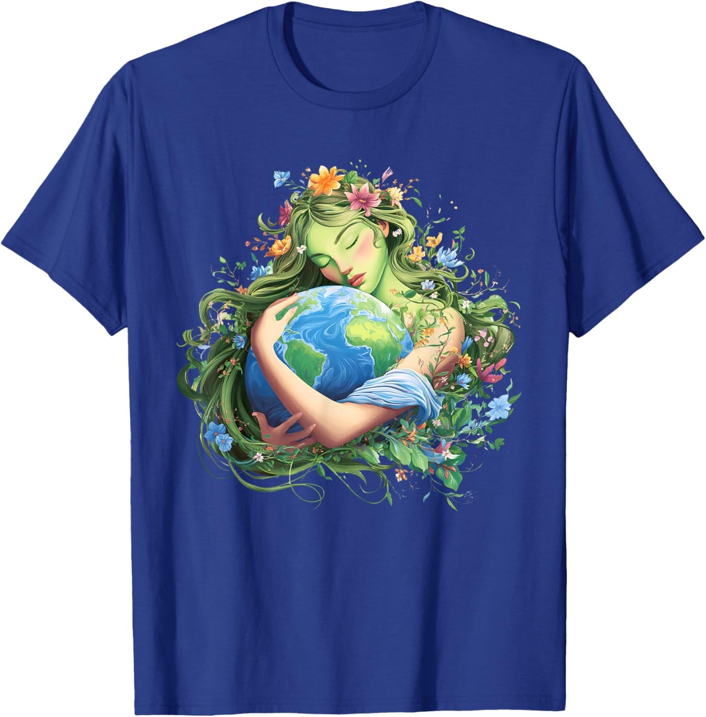 Earth Day 2026 Green Mother Nature Planet Women Girls T-Shirt - T-Shirt | Royal