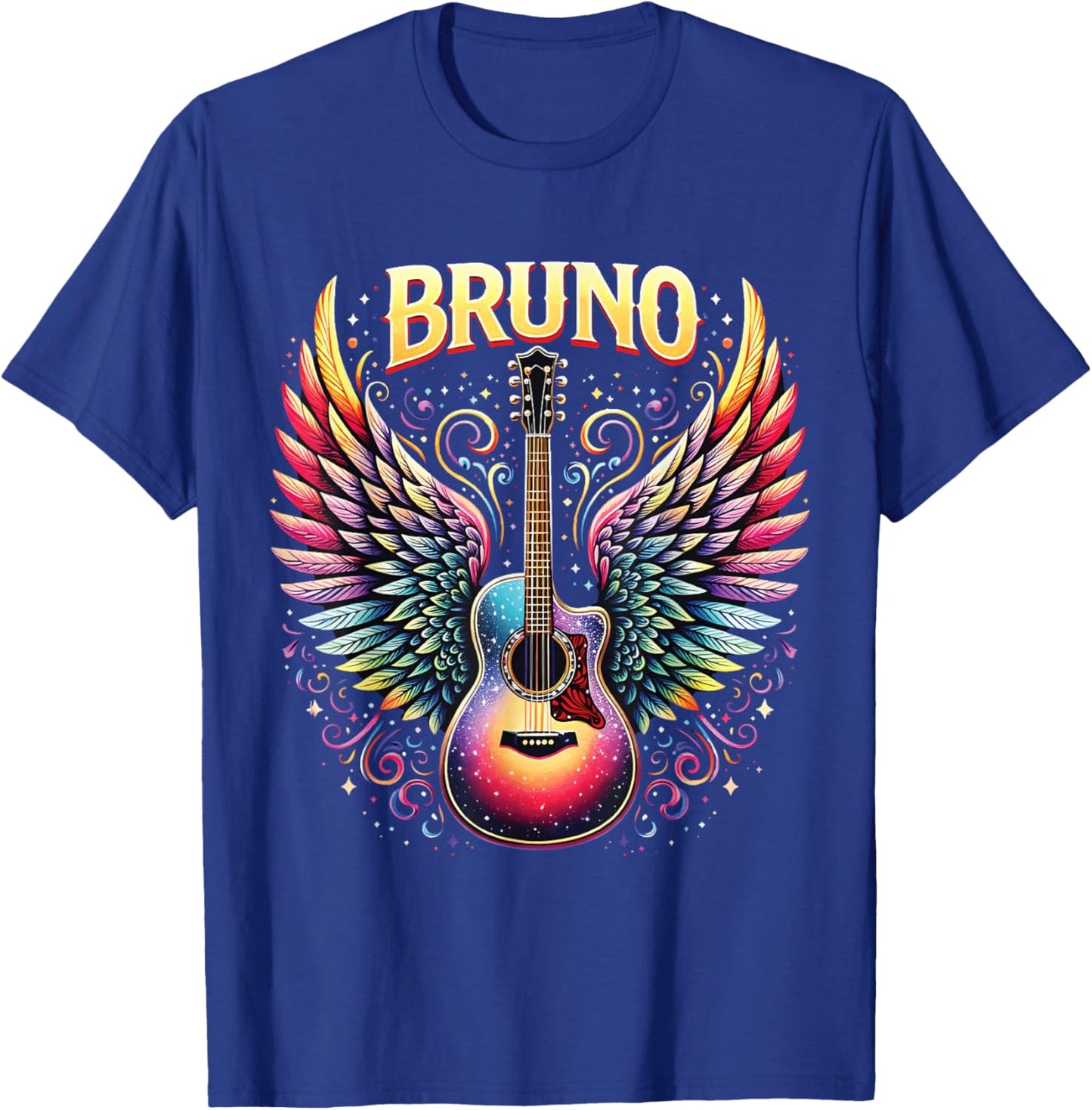Retro Bruno Personalized Name I Love Bruno 70's 80's Vintage T-Shirt - T-Shirt | Royal