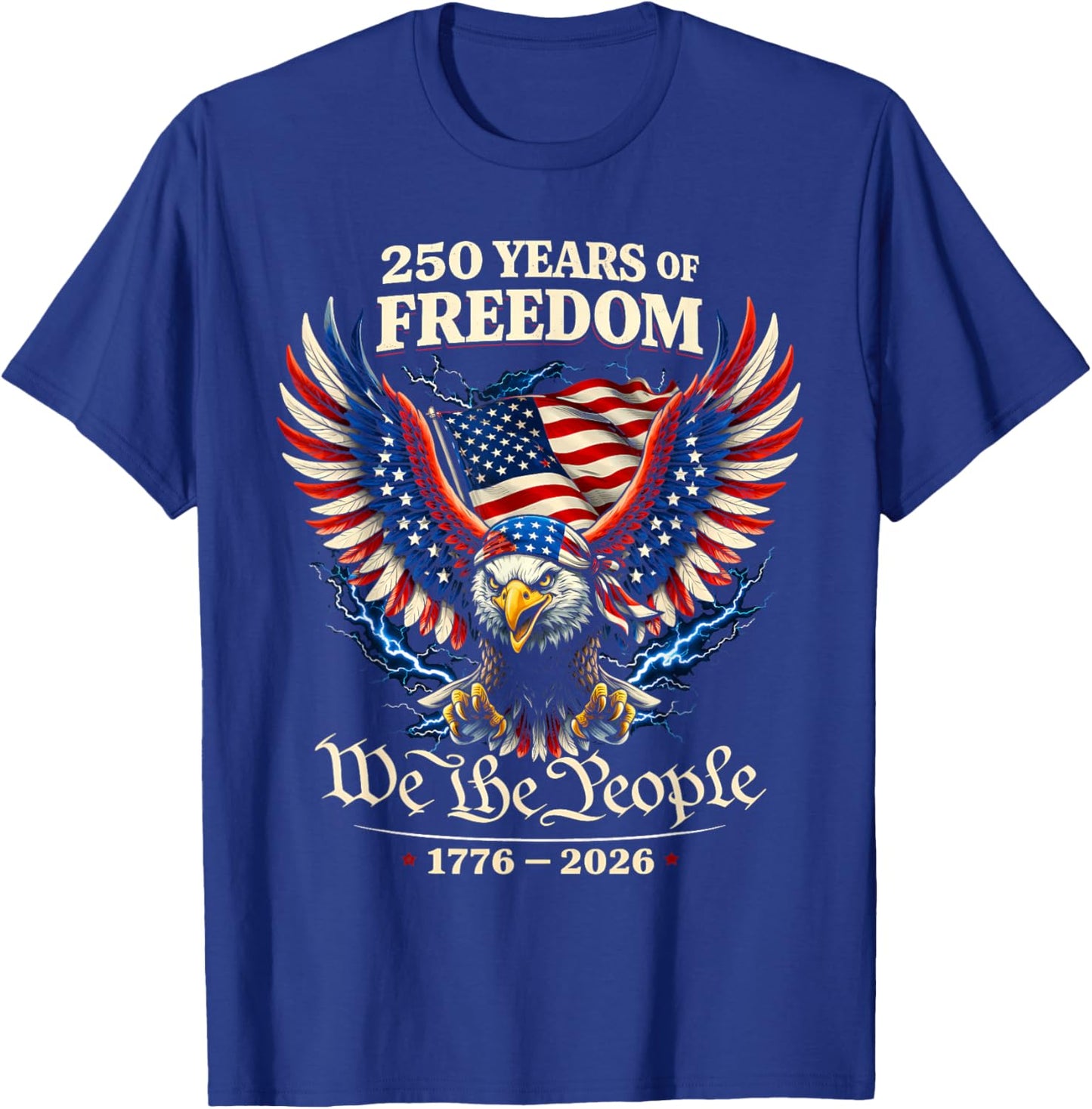 250 Years American 1776 2026 250th USA Years Patriotic USA T-Shirt - T-Shirt | Royal