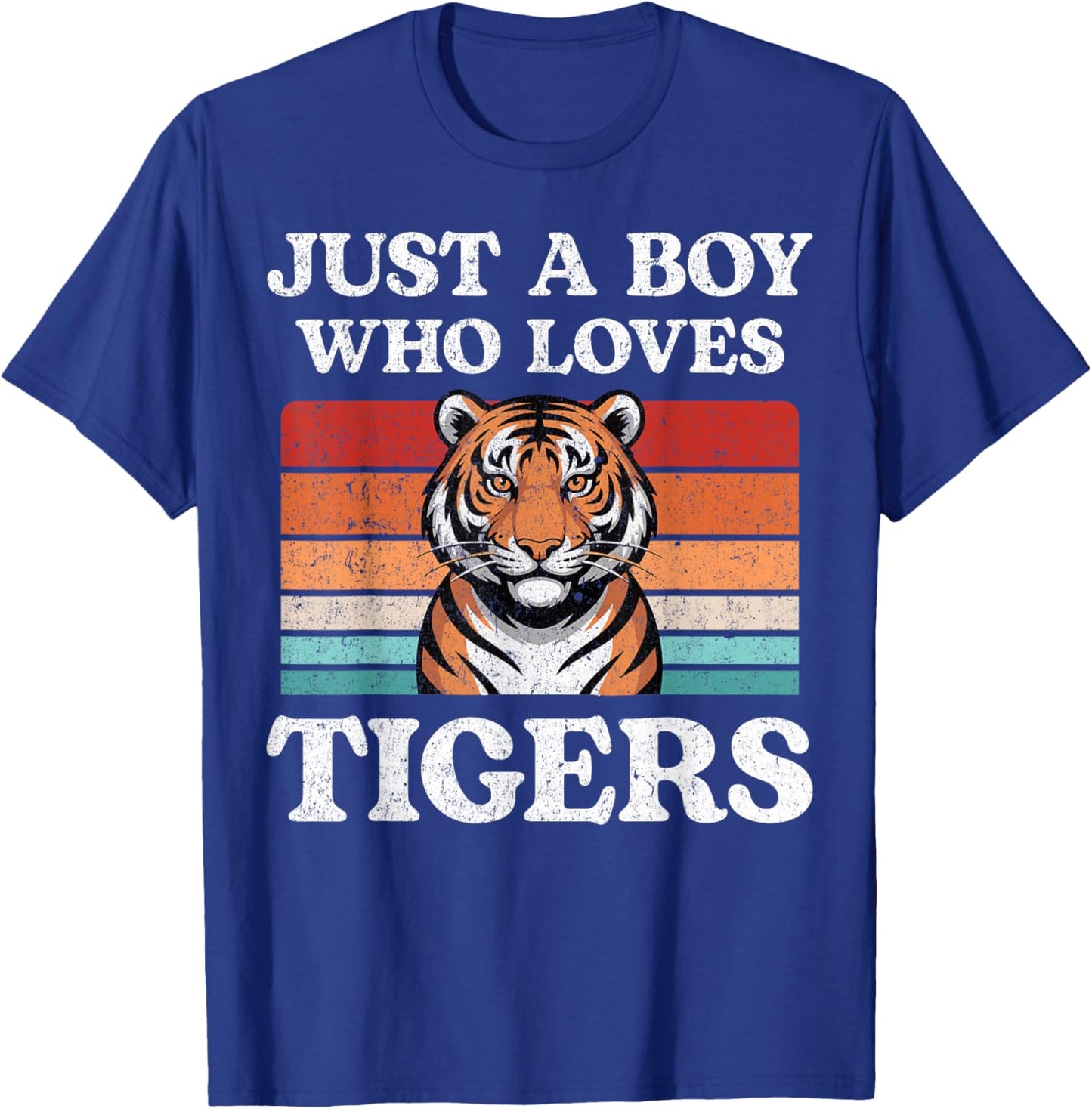Just A Boy Who Loves Tigers Big Cat Lover T-Shirt - T-Shirt | Royal