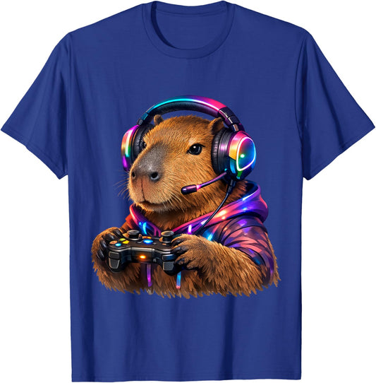 Capybara Funny Video Games Capybara T-Shirt - T-Shirt | Royal
