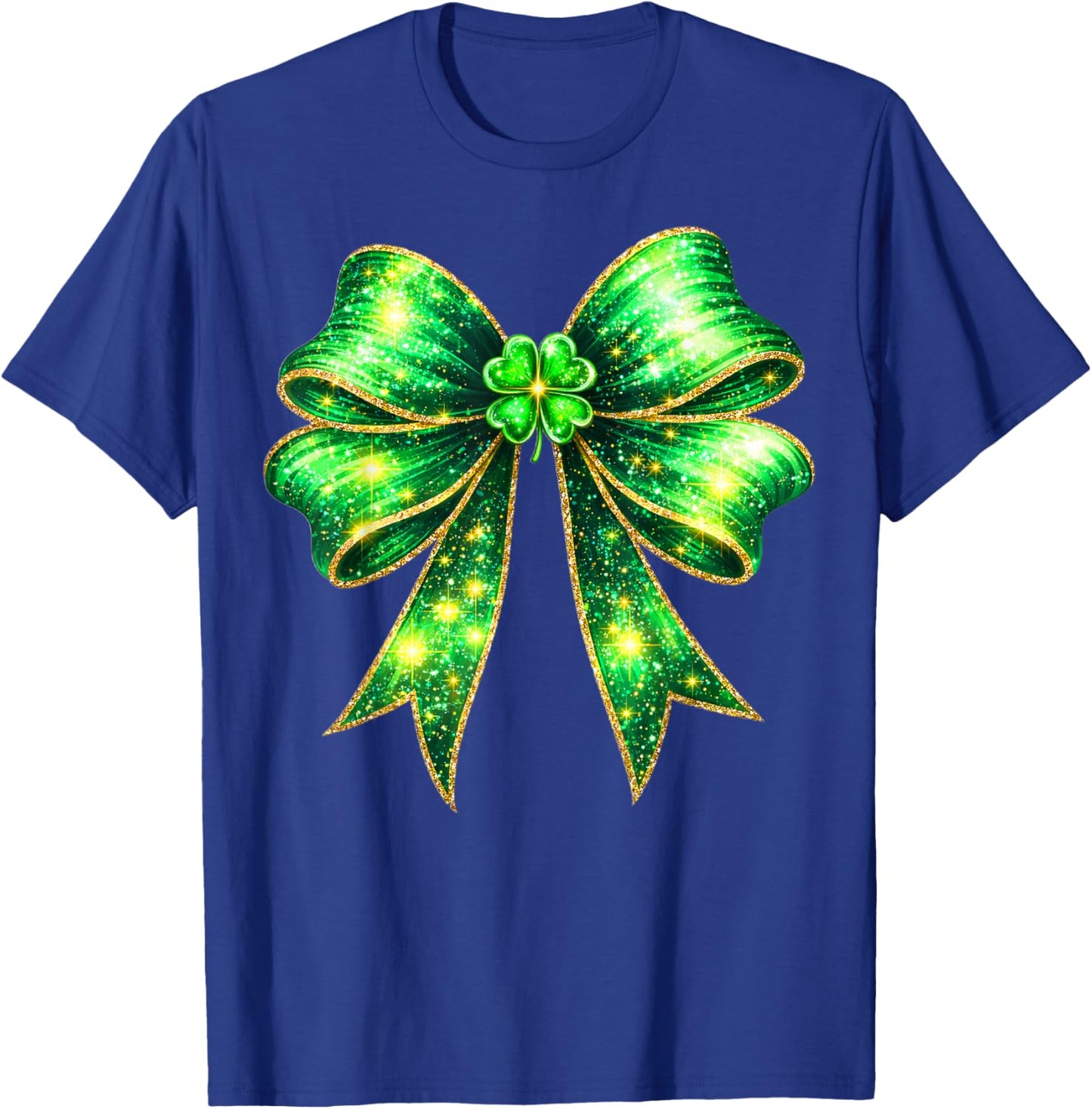 Cute Coquette Shamrock St Patricks Women Girl Kid Toddler T-Shirt - T-Shirt | Royal