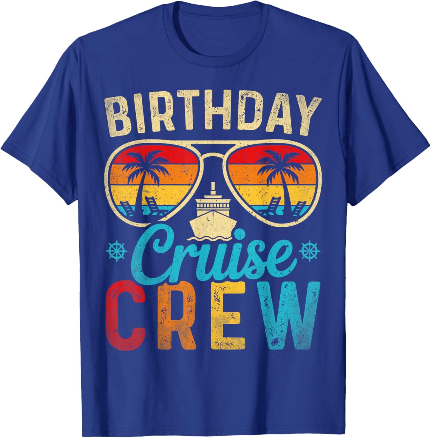 Family Cruising Sunglasses Birthday Cruise Crew 2026 Party T-Shirt - T-Shirt | Royal