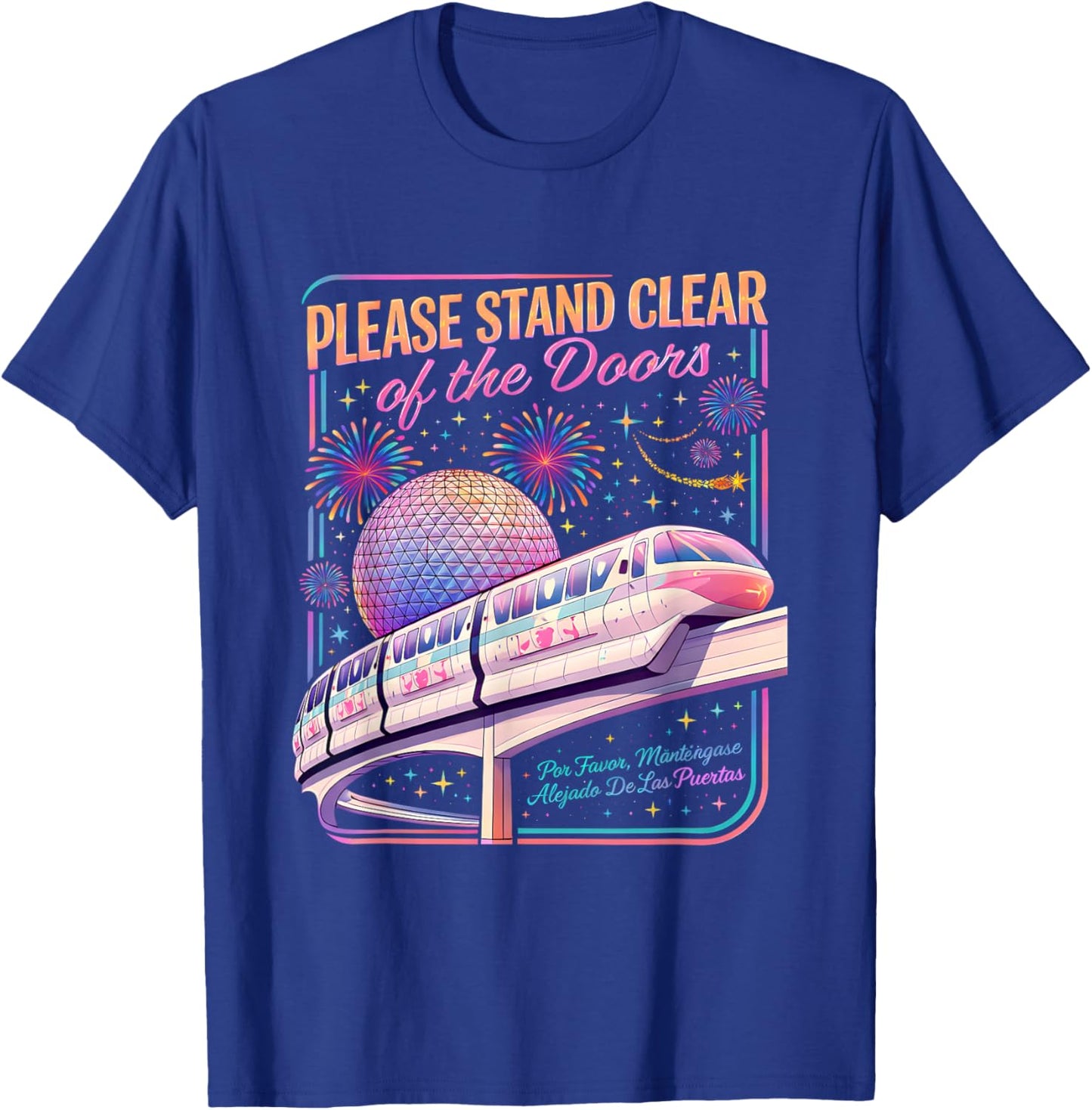 Please Stand Clear of The Doors Monorail Art T-Shirt - T-Shirt | Royal