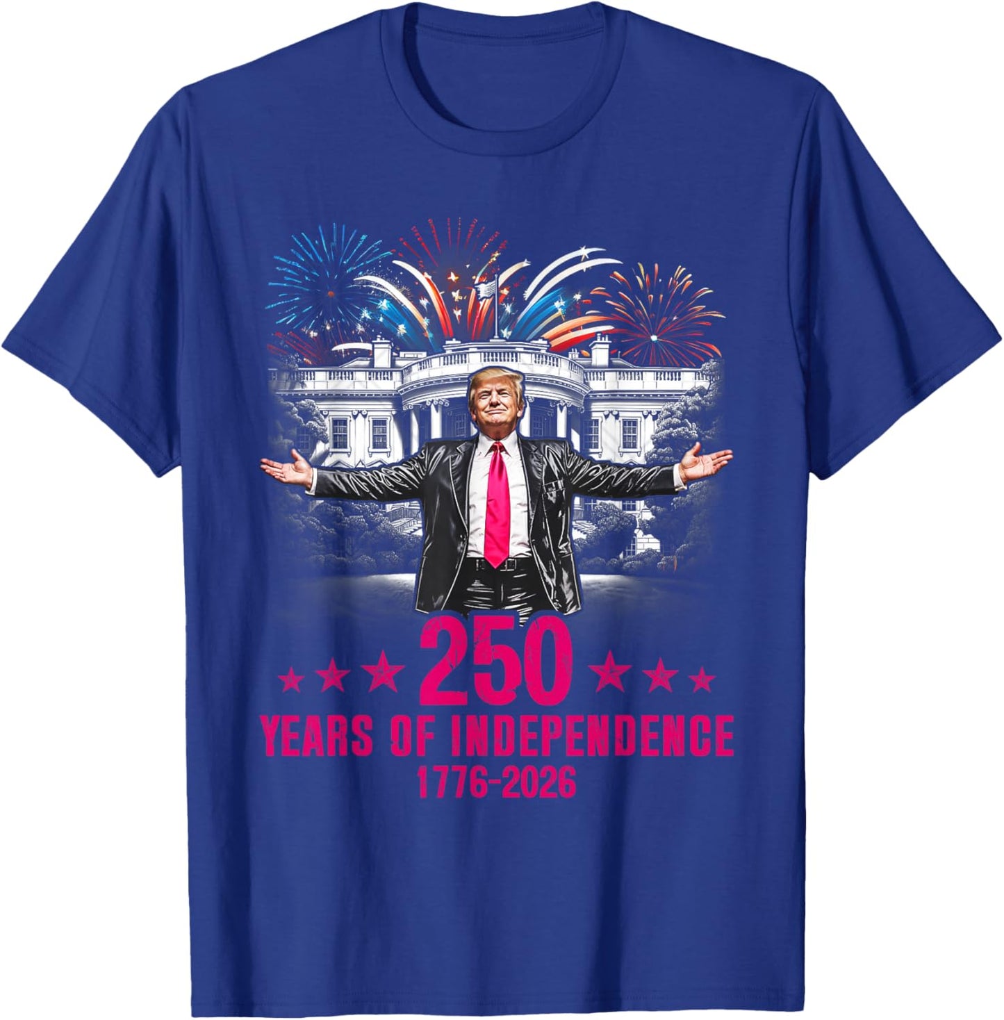 250 Years of Independence American Flag 250th Anniversary T-Shirt - T-Shirt | Royal