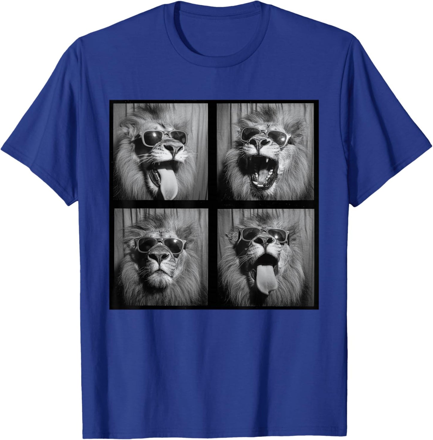 Funny Lion Sunglasses T-Shirt - T-Shirt | Royal