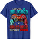 Level 6 Unlocked Awesome Since 2020 6th Birthday Gaming T-Shirt - T-Shirt | Royal
