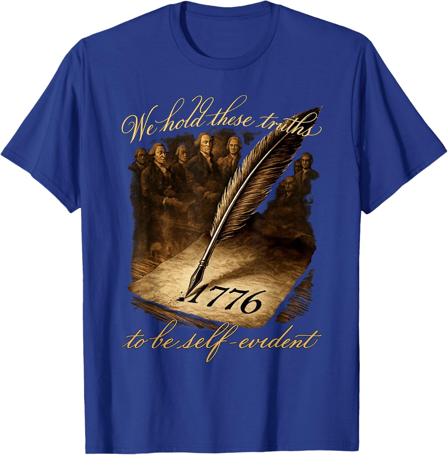 1776 Founding Fathers Declaration of Independence 250th T-Shirt - T-Shirt | Royal