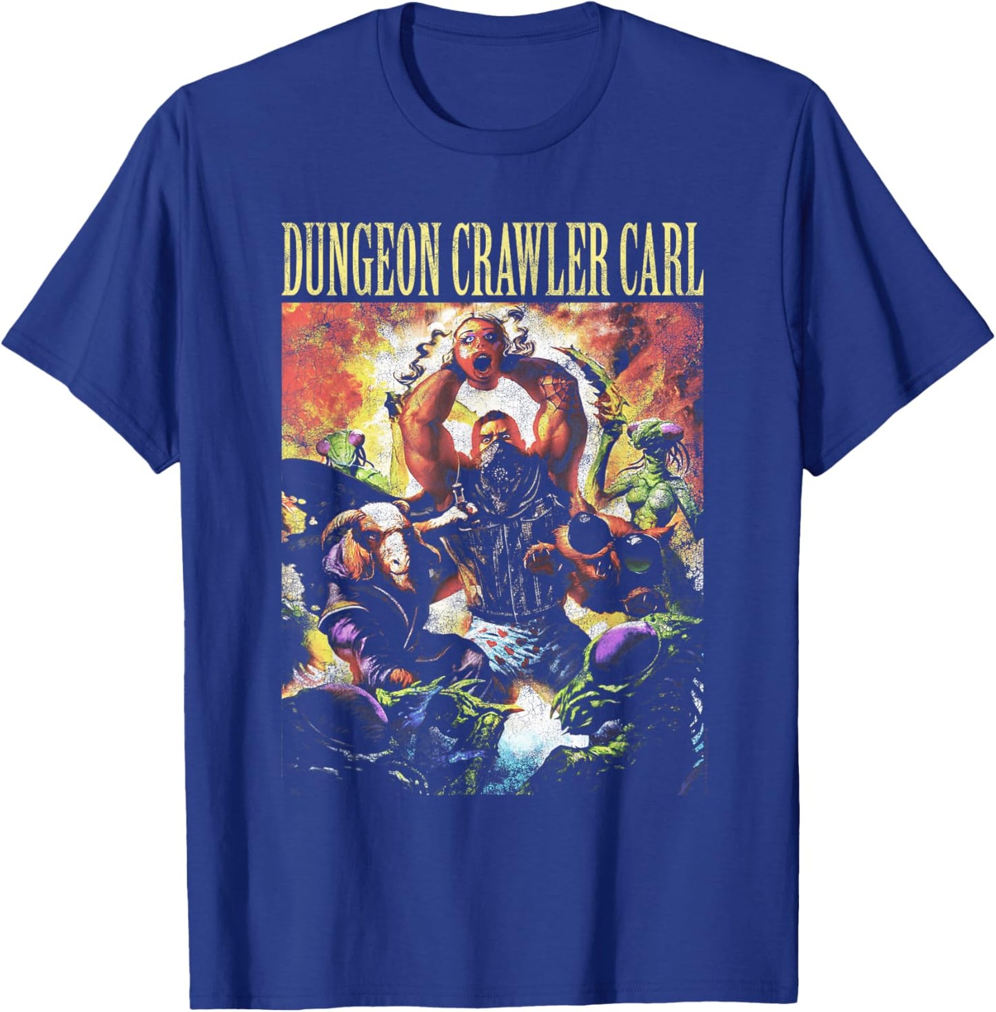 DCC Illustrated Distressed LitRPG Book Series Cover Art T-Shirt - T-Shirt | Royal