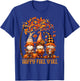 Happy Fall Y'all Gnome Pumpkin Autumn Thanksgiving Men Women T-Shirt - T-Shirt | Royal