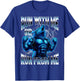 Run with Me or Run from Me Funny Alpha Wolf Meme Unhinged T-Shirt - T-Shirt | Royal