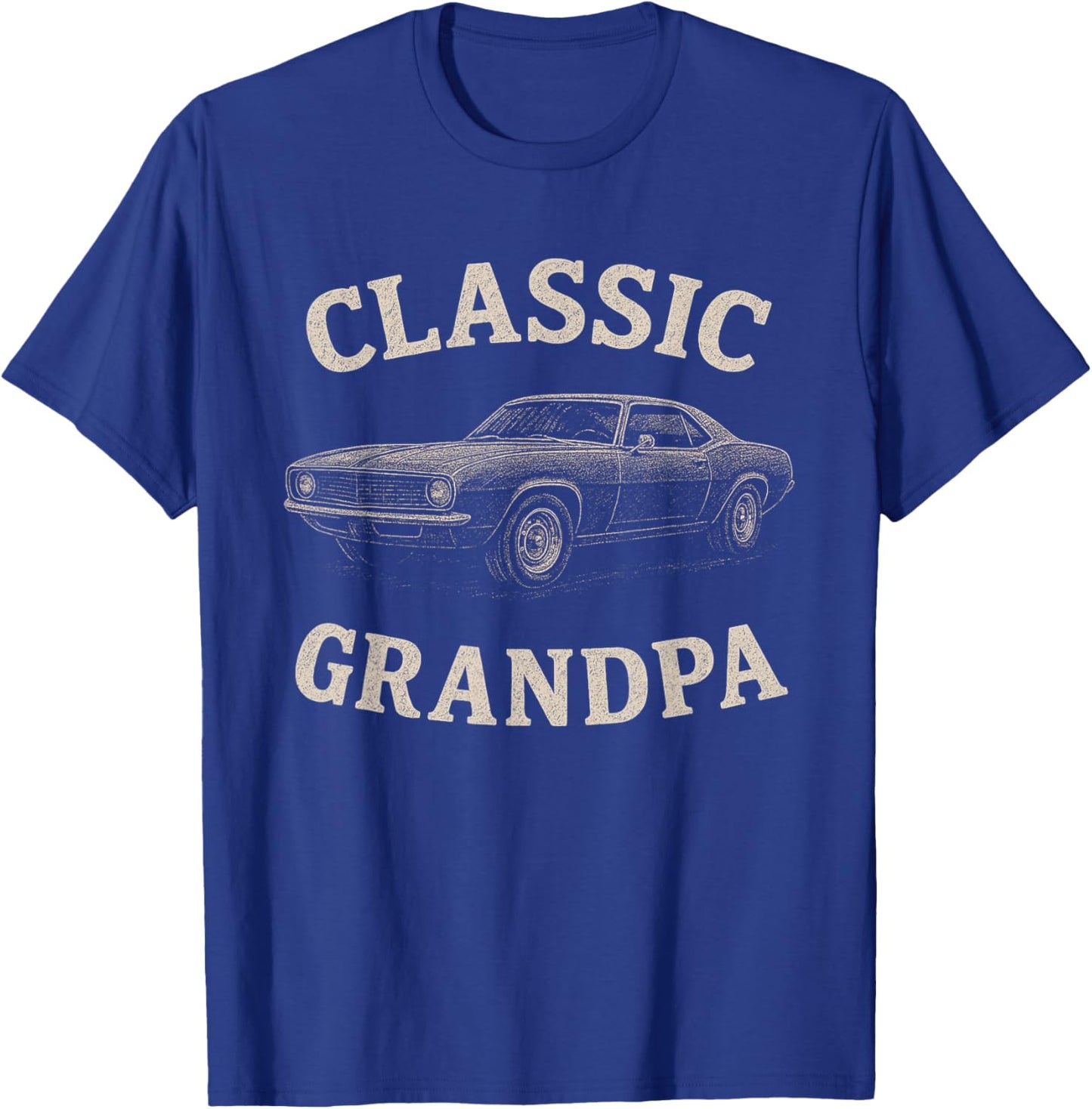 Classic Grandpa Vintage Muscle Mood Outfit for car Fans T-Shirt - T-Shirt | Royal