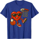 Valentines Day Basketball Funny Red Heart Love Boys Kids T-Shirt - T-Shirt | Royal