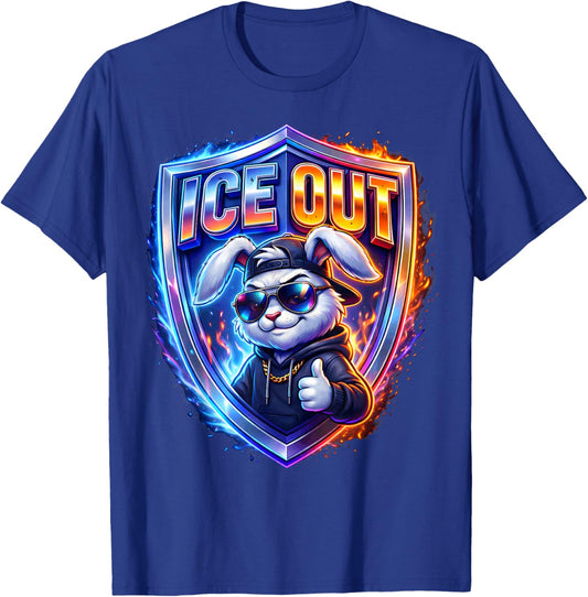 Ice Out Cool Bunny Streetwear Urban Hip Hop Swag T-Shirt - T-Shirt | Royal