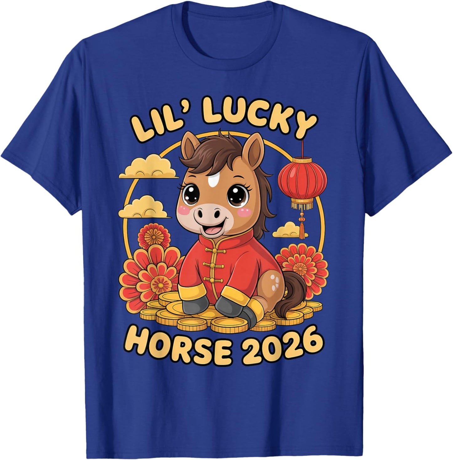 Cute Horse Zodiac Chinese Lunar New Year of The Horse 2026 T-Shirt - T-Shirt | Royal