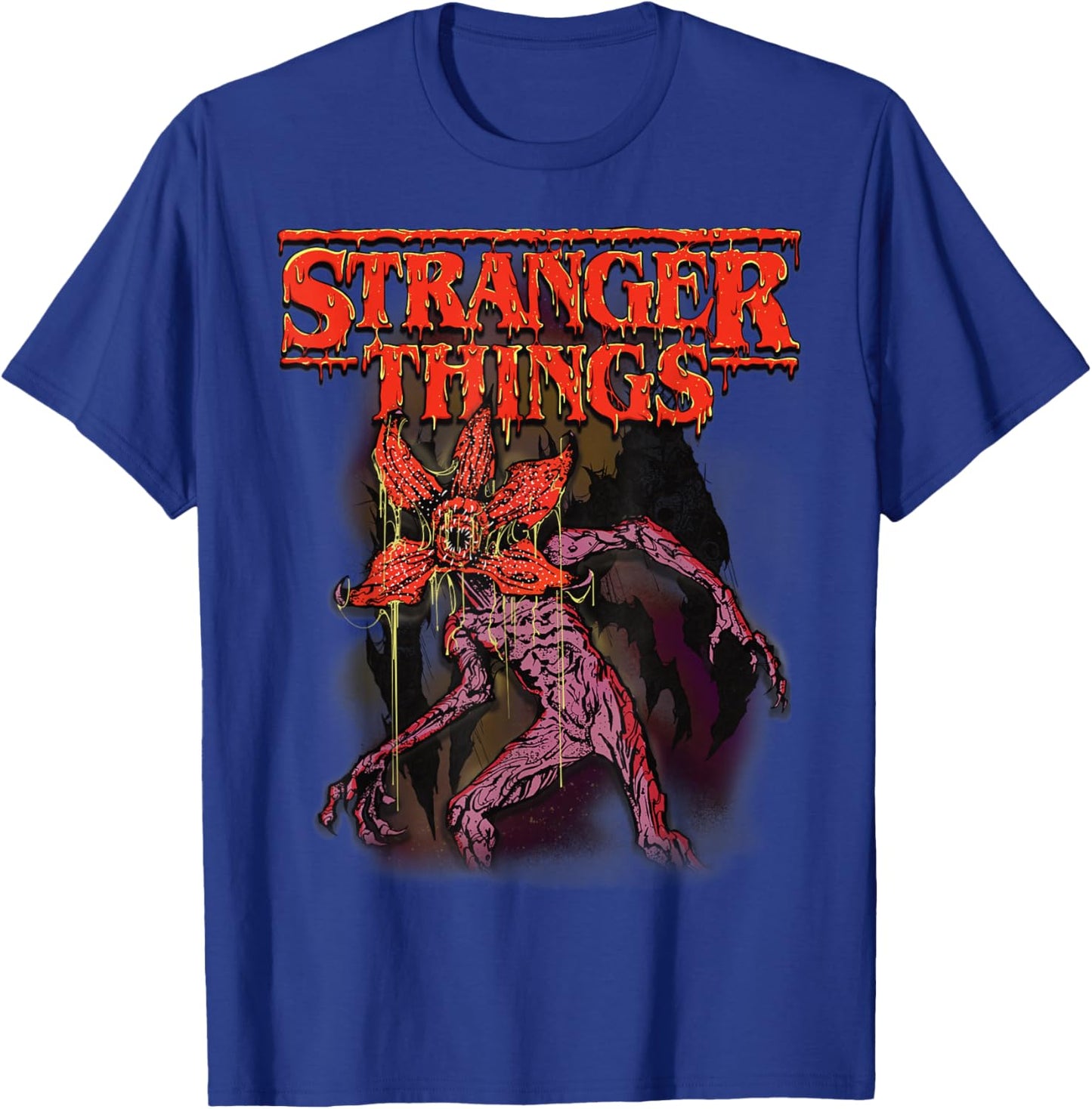 Stranger Things Demogorgon Monster Retro 80s Horror T-Shirt - T-Shirt | Royal