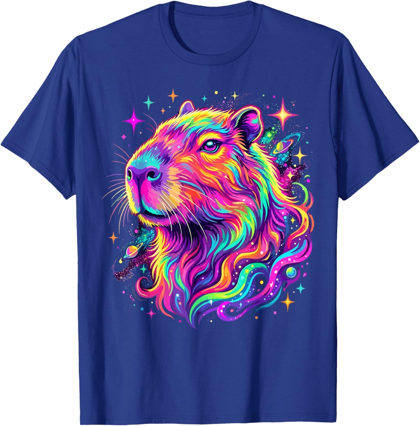 Colorful Rainbow Capybara T-Shirt - T-Shirt | Royal