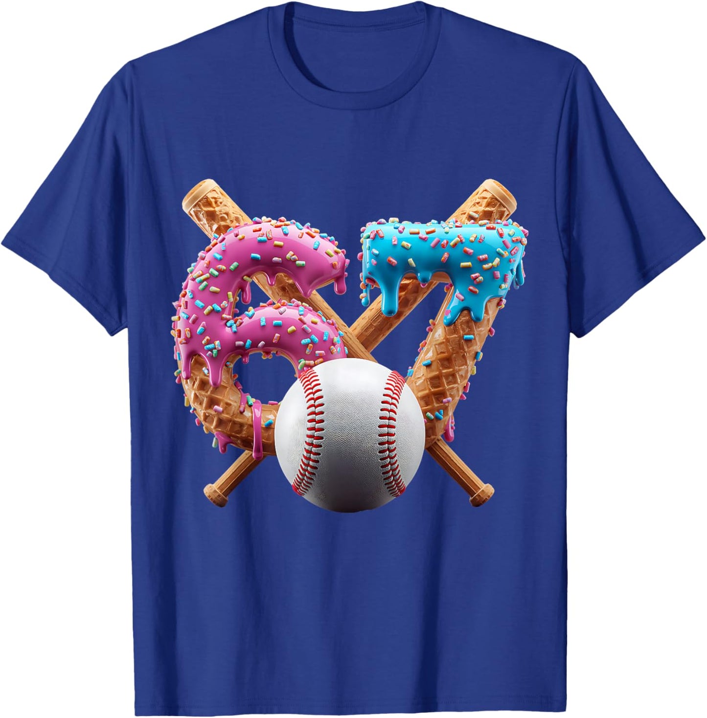 67 Baseball Ice Cream Drip Kids Youth T-Shirt - T-Shirt | Royal