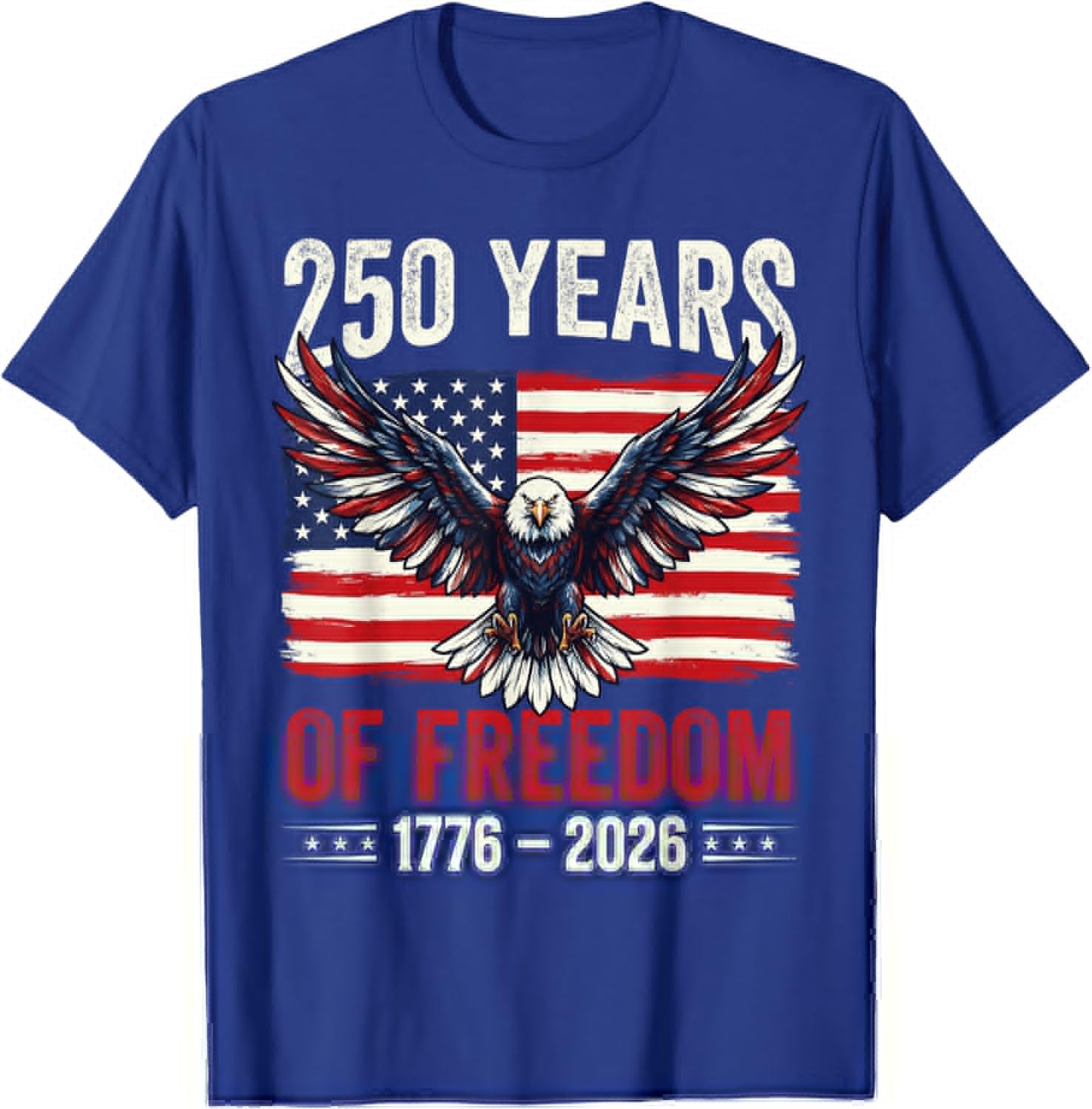 Vintage 250 Years American 1776-2026 250th Birthday USA T-Shirt - T-Shirt | Royal