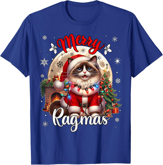 Ragdoll Cat Christmas Costume Ragdoll Xmas Cat T-Shirt - T-Shirt | Royal