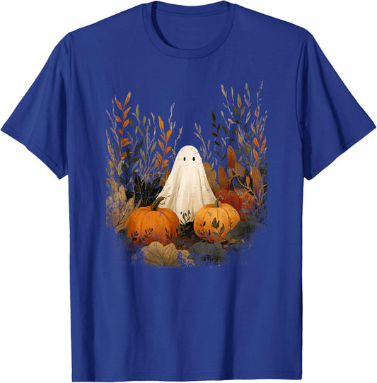 Cottagecore Ghost Halloween - Cute Ghost T-Shirt - T-Shirt | Royal