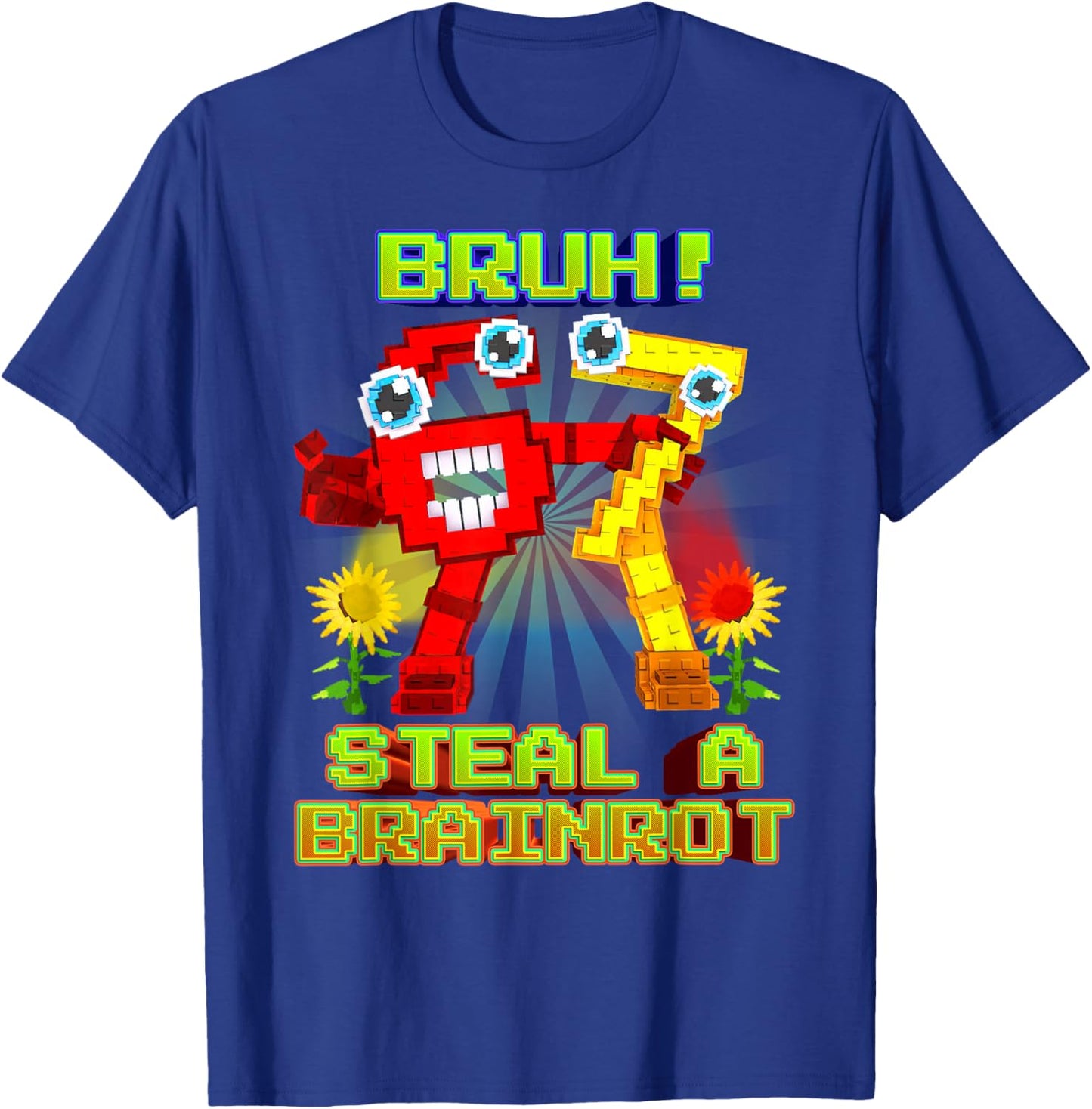Bruh Secret 67 Six Seven 6-7 Brainrot for Boys Kids Teens T-Shirt - T-Shirt | Royal