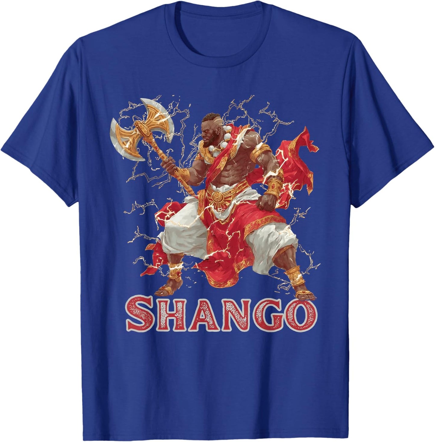 Shango African God of Yoruba Mythic Battle Art T-Shirt - T-Shirt | Royal
