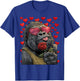 Cute Gorilla with Heart Glasses Rose Valentine's Day Animal T-Shirt - T-Shirt | Royal