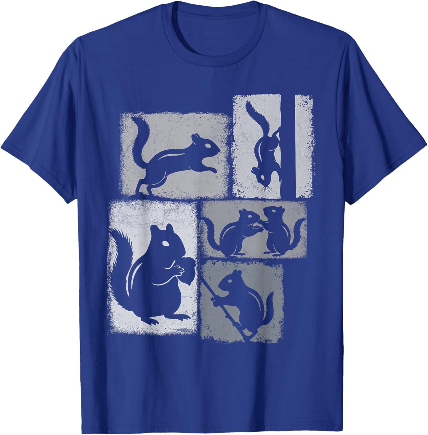 Chipmunk Vintage Collage Wildlife Lover T-Shirt - T-Shirt | Royal