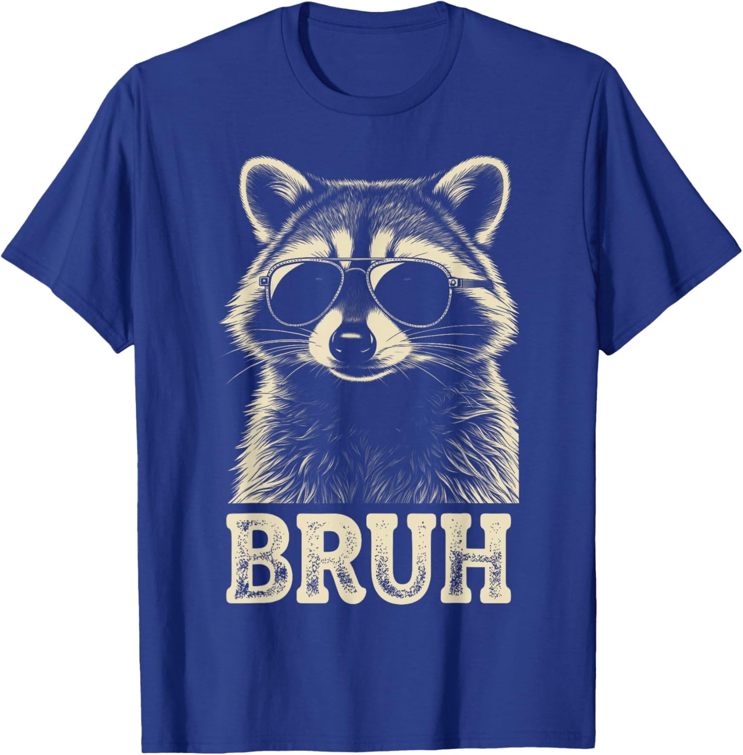 Cool Raccoon Sunglasses Bruh Funny Raccoon Lovers Kids Teens T-Shirt - T-Shirt | Royal