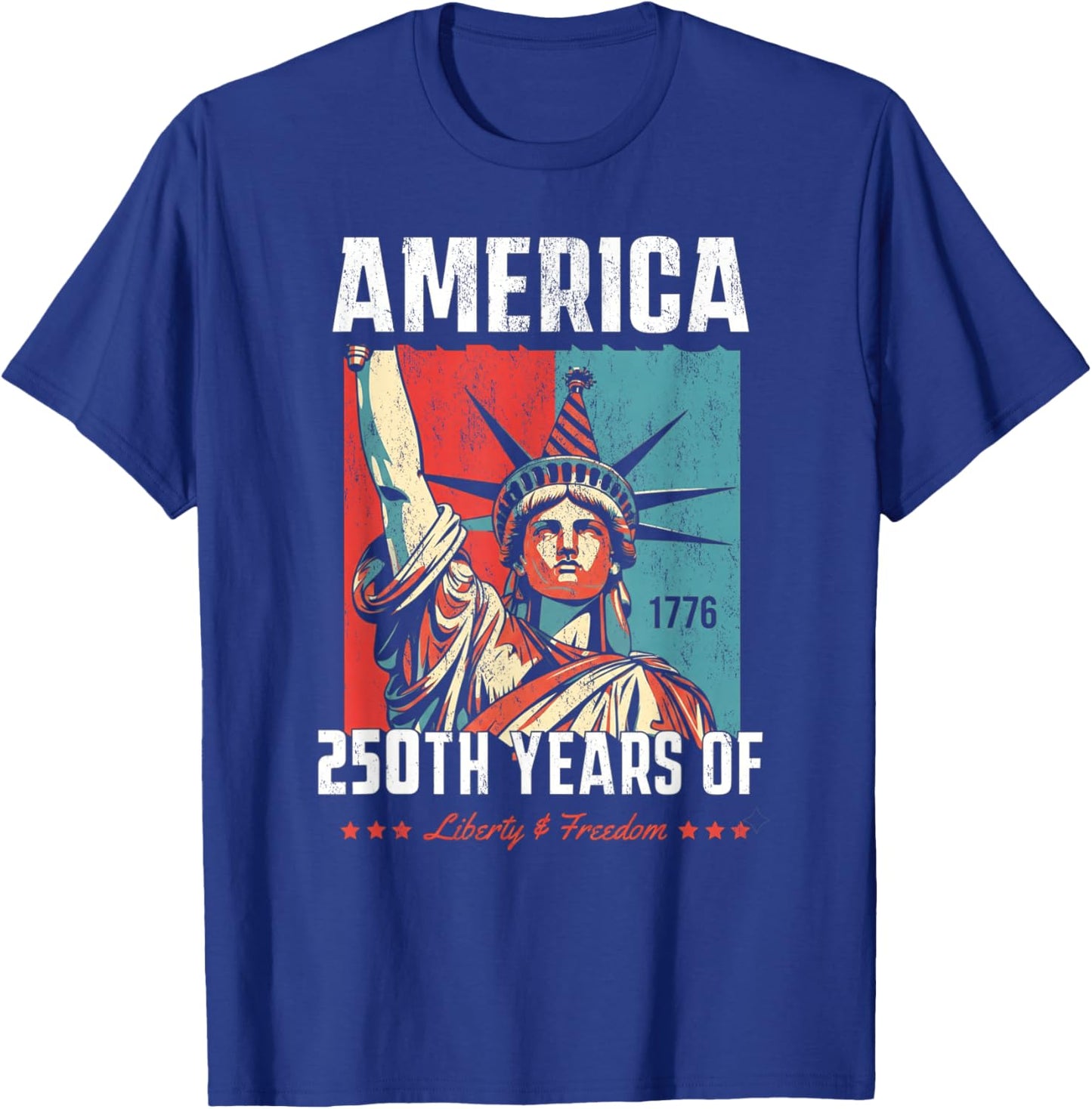 America 250th Years of Liberty and Freedom Women T-Shirt - T-Shirt | Royal