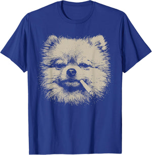 Dog Smoking Meme Funny Pomeranian Dog Meme Pet Lover T-Shirt - T-Shirt | Royal