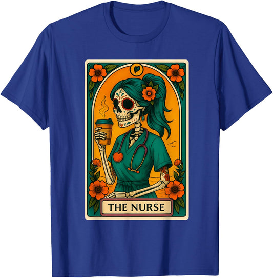 Dia De Los Muertos Tarot Card Nurse La Lorona T-Shirt - T-Shirt | Royal