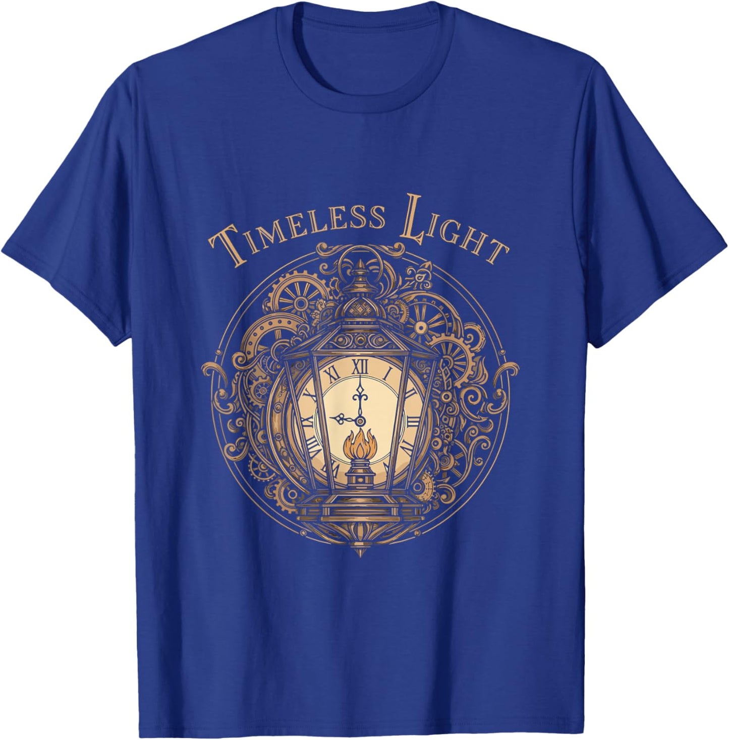 Timeless Light Steampunk Lantern Gearwork Glow Collector T-Shirt - T-Shirt | Royal