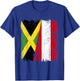 Jamaica Austria Half Flag Jamaican Austrian Heritage T-Shirt - T-Shirt | Royal