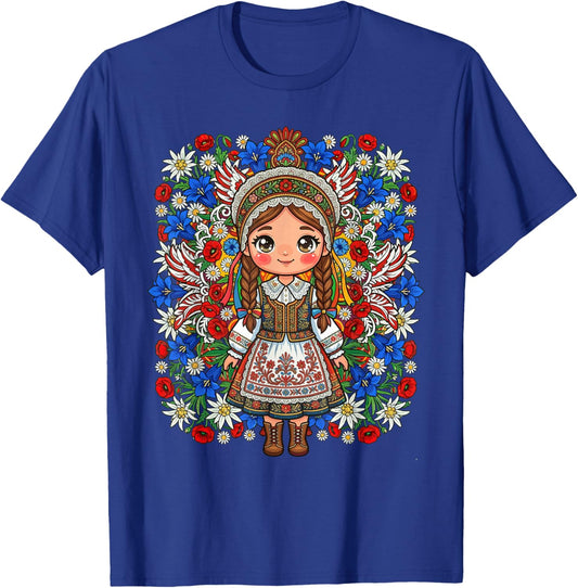 Dabbing Polish Princess Meme Polish Pride Folk Art T-Shirt - T-Shirt | Royal