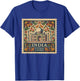 India Taj Mahal Vintage Stamp Retro Postage Floral Border T-Shirt - T-Shirt | Royal
