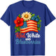 Red, White and Blueberries Floral Flag Vintage Men Women T-Shirt - T-Shirt | Royal